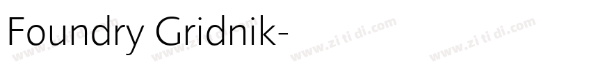 Foundry Gridnik字体转换